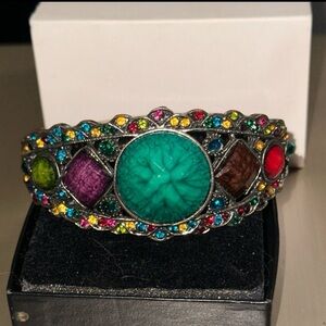 Colorful Gemstone Bracelet Bangle